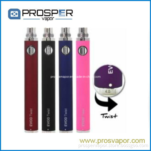 Hot Sale E Cigarette Evod Variable Voltage Battery Evod Twist Battery E Cig